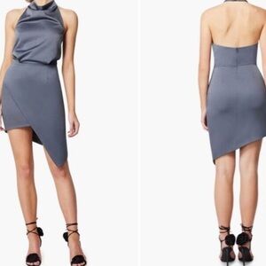 Elliatt Slate Gray Asymmetrical Dress